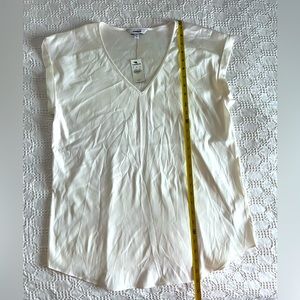 Express v-neck silky cream color top, NWT